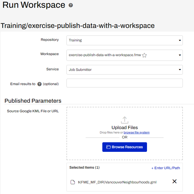 Open workspace in FME Flow
